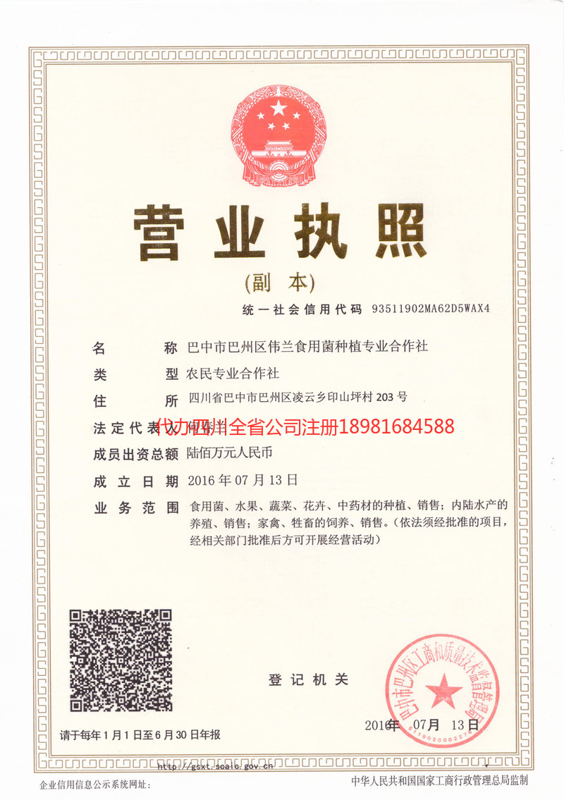 喀什地区喀什地区伟兰食用菌种植专业合作社